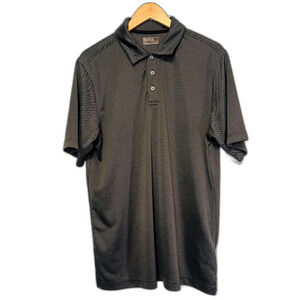 Bollé Performance Polo Shirt Gray Textured Men's Large Excellent Condition